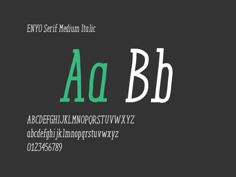 ENYO Serif Medium Italic