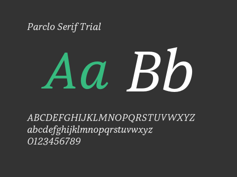 Parclo Serif Trial