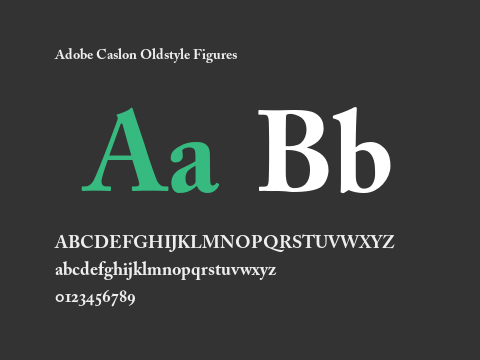 Adobe Caslon Oldstyle Figures