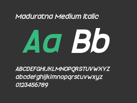 Maduratna Medium Italic