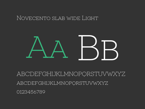 Novecento slab wide Light