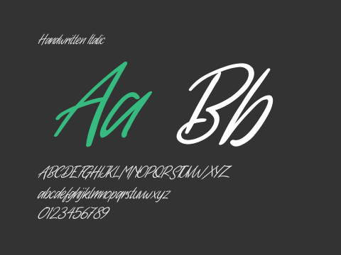 Handwritten Italic