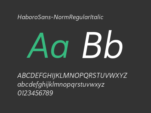 HaboroSans-NormRegularItalic