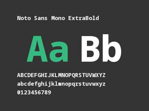 Noto Sans Mono ExtraBold