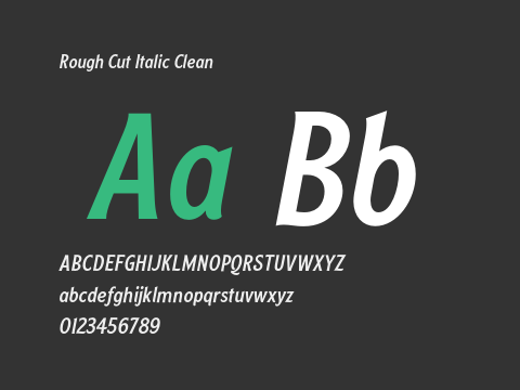 Rough Cut Italic Clean