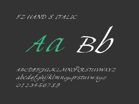 FZ HAND 8 ITALIC