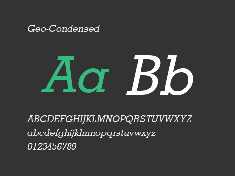 Geo-Condensed