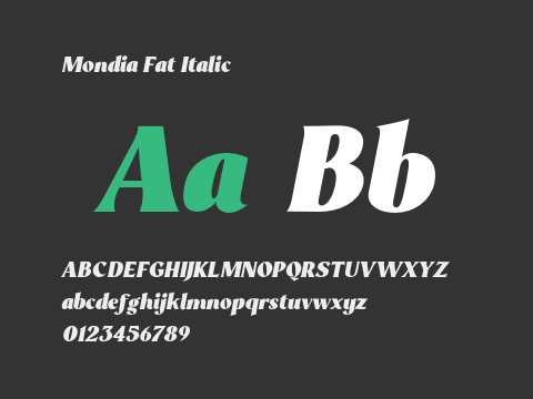 Mondia Fat Italic