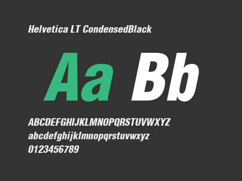 Helvetica LT CondensedBlack