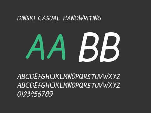 DINSKI CASUAL HANDWRITING