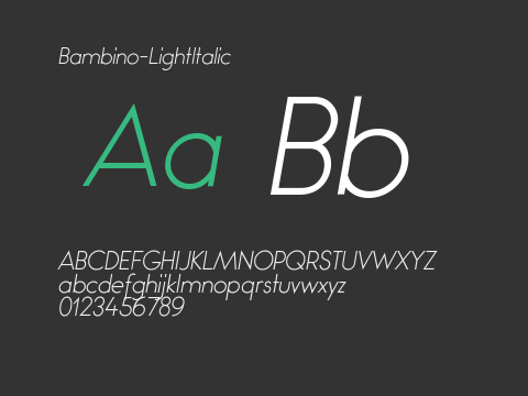 Bambino-LightItalic