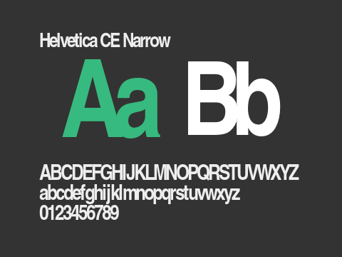 Helvetica CE Narrow