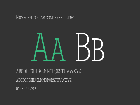 Novecento slab condensed Light