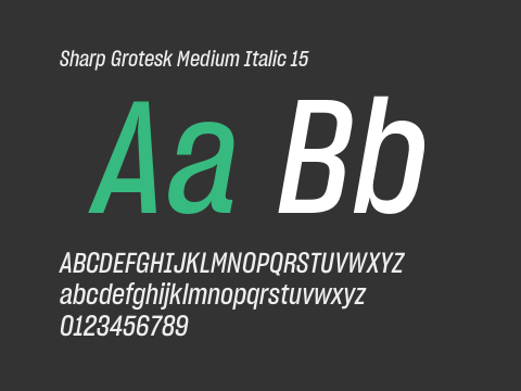 Sharp Grotesk Medium Italic 15