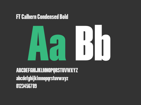 FT Calhern Condensed Bold