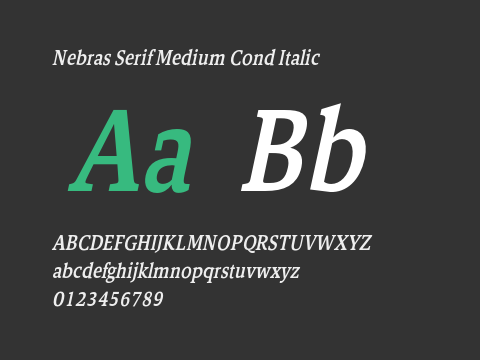 Nebras Serif Medium Cond Italic