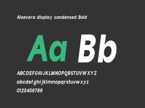 Aloevera display condensed Bold