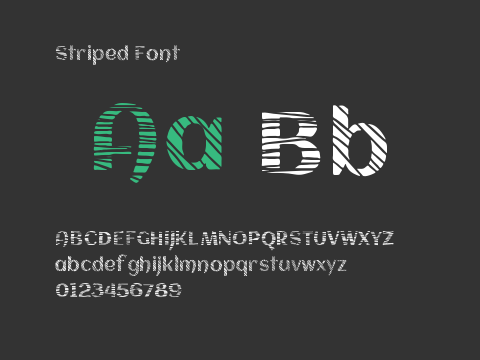 Striped Font