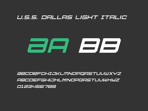 U.S.S. Dallas Light Italic