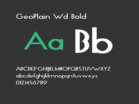 GeoPlain Wd Bold