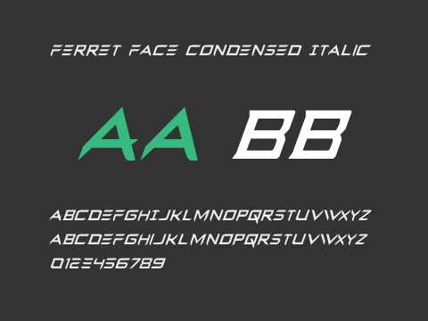 Ferret Face Condensed Italic