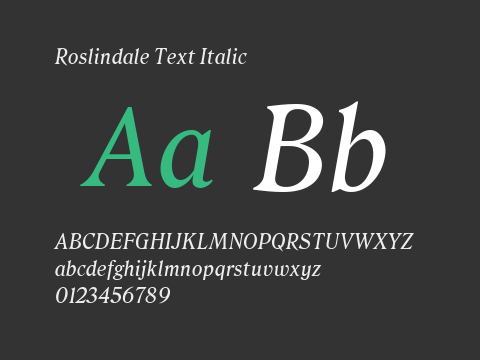 Roslindale Text Italic