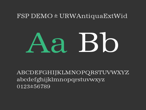 FSP DEMO - URWAntiquaExtWid