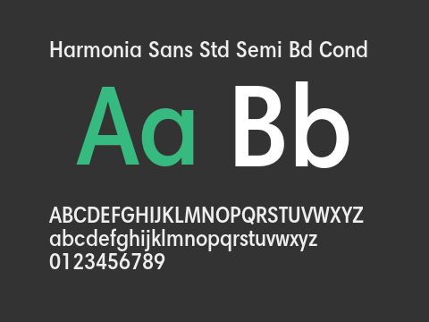 Harmonia Sans Std Semi Bd Cond