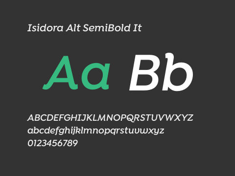 Isidora Alt SemiBold It