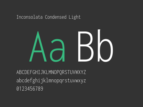 Inconsolata Condensed Light