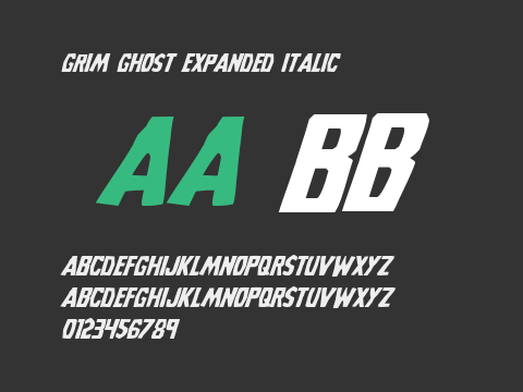 Grim Ghost Expanded Italic