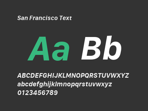 San Francisco Text