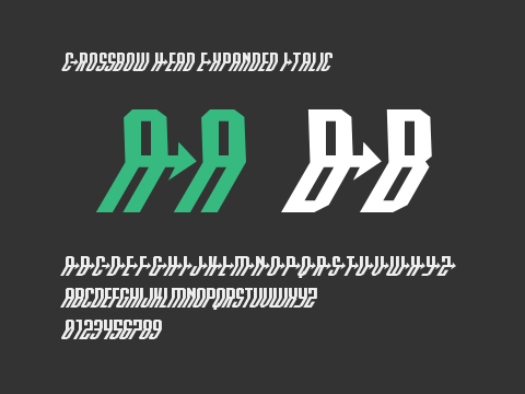 Crossbow Head Expanded Italic