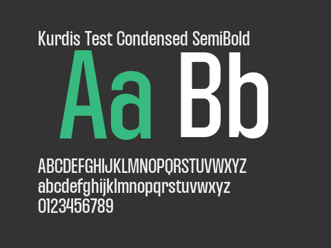 Kurdis Test Condensed SemiBold