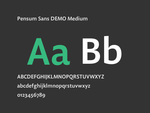 Pensum Sans DEMO Medium