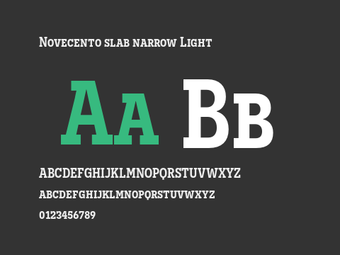 Novecento slab narrow Light