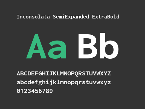 Inconsolata SemiExpanded ExtraBold