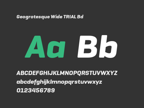 Geogrotesque Wide TRIAL Bd