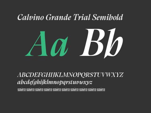 Calvino Grande Trial Semibold