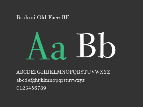 Bodoni Old Face BE