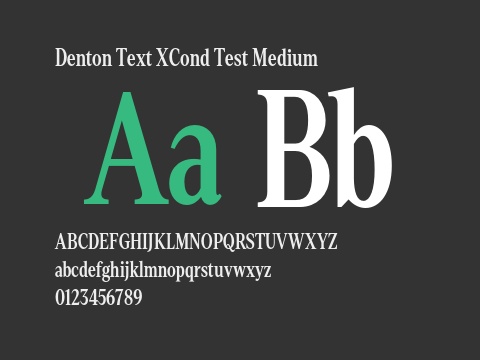 Denton Text XCond Test Medium