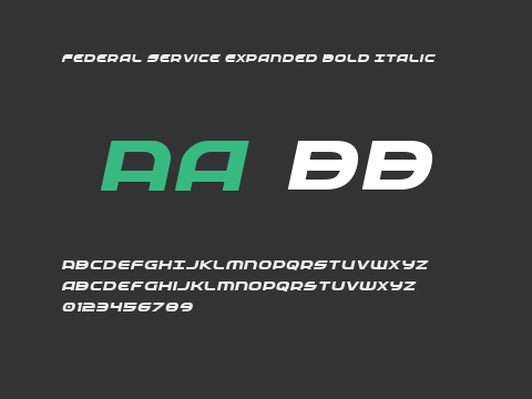 Federal Service Expanded Bold Italic