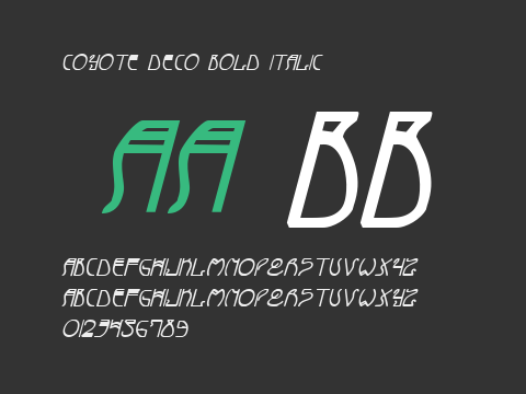 Coyote Deco Bold Italic