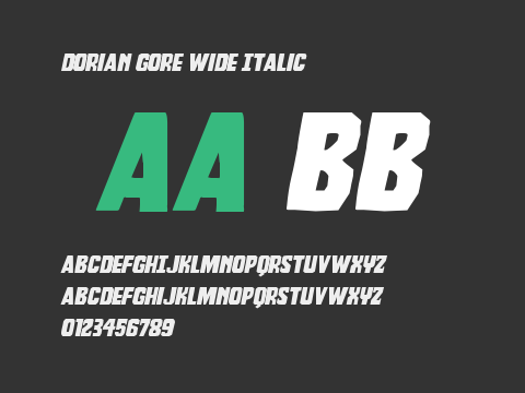 Dorian Gore Wide Italic