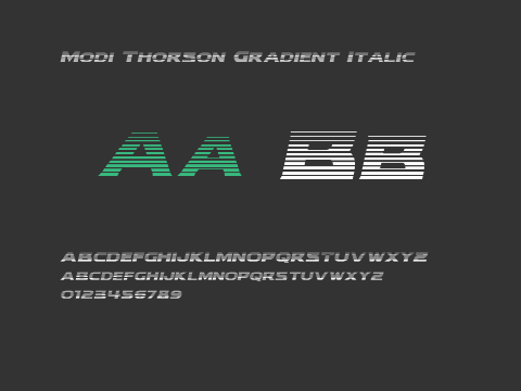 Modi Thorson Gradient Italic