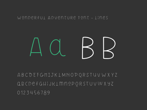 Wonderful Adventure Font - Lines