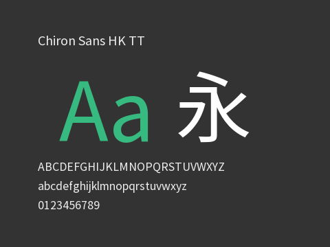 Chiron Sans HK TT