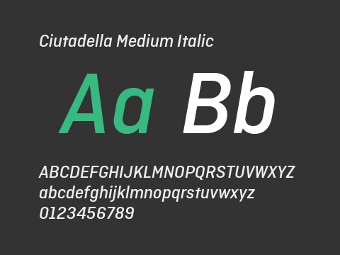 Ciutadella Medium Italic