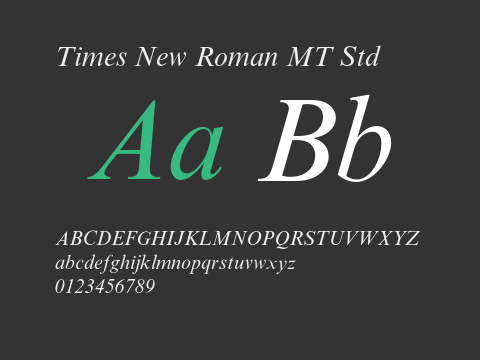 Times New Roman MT Std