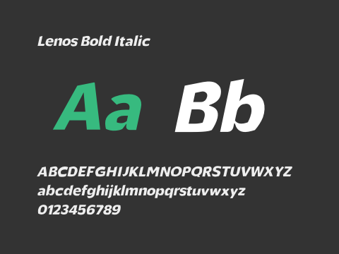 Lenos Bold Italic